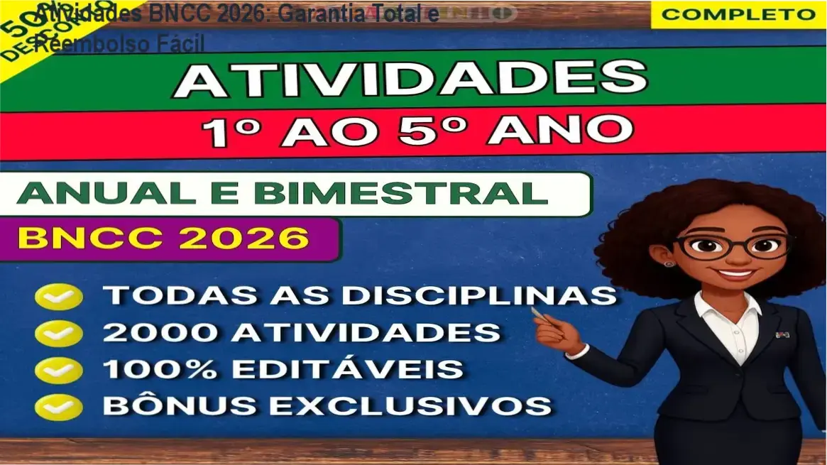 Atividades BNCC 2026 – política de reembolso, cancelamento e garantia