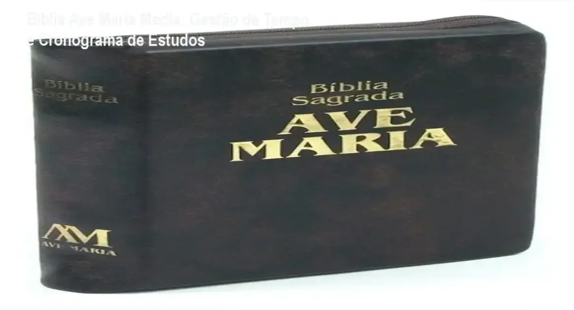Bíblia Ave Maria Média: Gestão de Tempo e Cronograma de Estudos 1 Bíblia Ave Maria – cronograma de estudos e dedicação diária