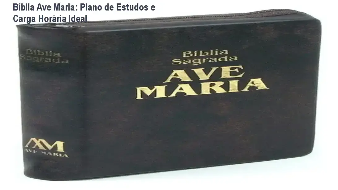 Bíblia Ave Maria: Plano de Estudos e Carga Horária Ideal 1 Bíblia Sagrada com Zíper cronograma de estudo e carga horária
