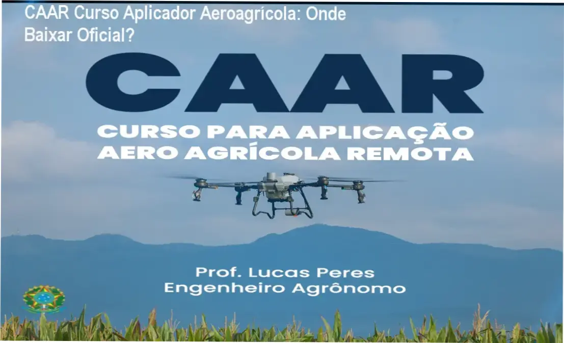 Página de download oficial do curso CAAR de Aplicador Aeroagrícola Remoto