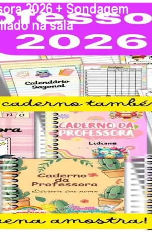 Caderno da Professora 2026 + Sondagem Diagnóstica – Seu aliado na sala