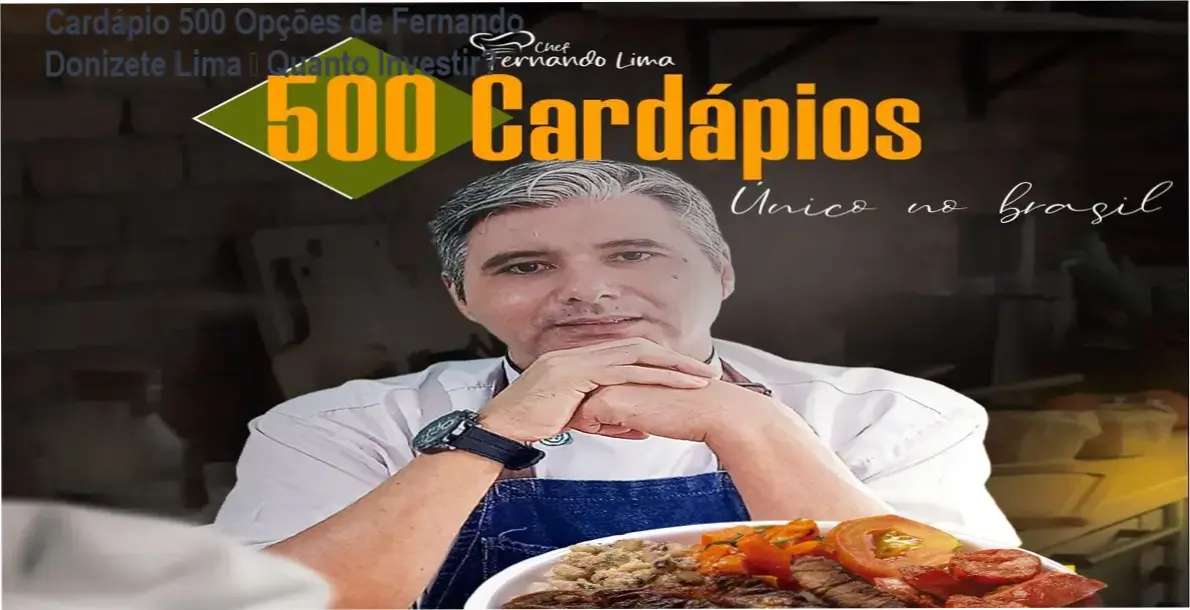 Cardápio 500 Opções de Fernando Donizete Lima – custo-benefício e valor percebido