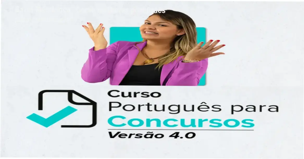 Professora Carol Mendonça apresentando o curso Português para Concursos 4.0