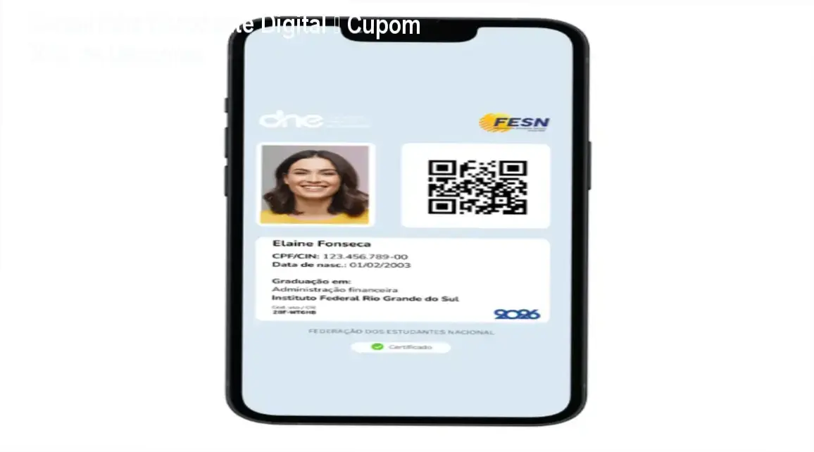 Carteirinha Estudante Digital – promoção de 30% de desconto