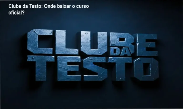 Clube da Testo: Onde baixar o curso oficial? 12 Tela mostrando o acesso oficial ao curso Clube da Testo