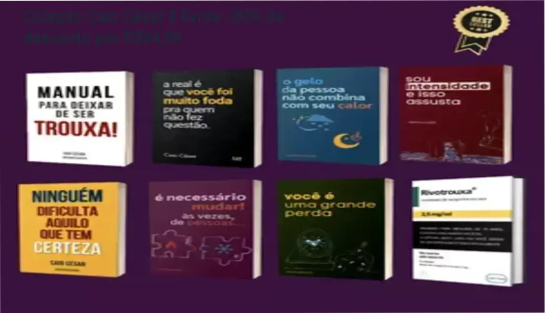 Coleção Caio César 8 livros – 80% de desconto por R$44,90 1 Coleção Caio César – oferta especial com 8 livros por R$44,90
