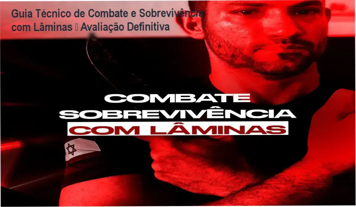 Instrutor demonstra técnica de combate com lâmina em ambiente realista