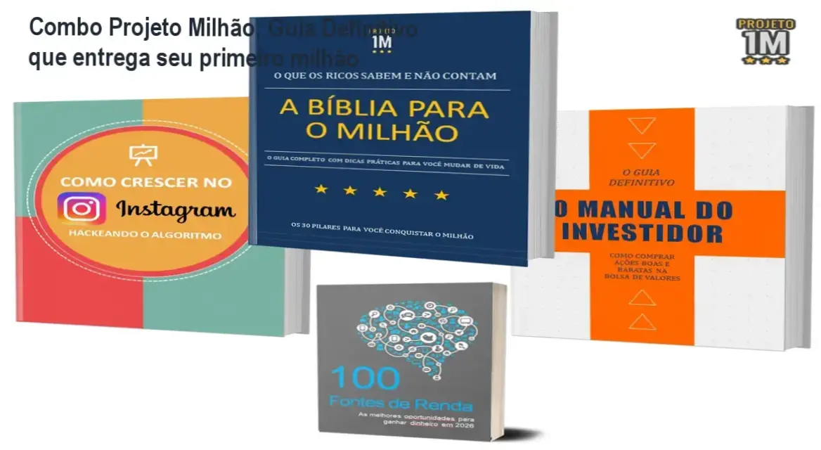 Combo Projeto Milhão para iniciantes que buscam riqueza e crescimento no Instagram