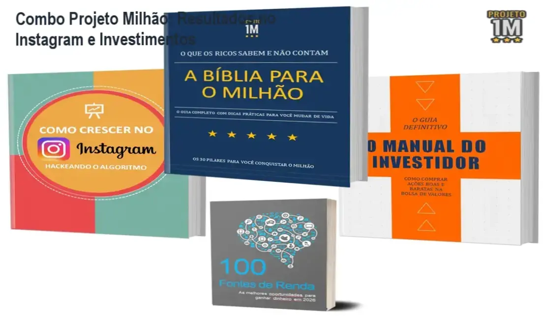 Combo Projeto Milhão para empreendedores iniciantes que buscam crescer no Instagram e rentabilizar investimentos