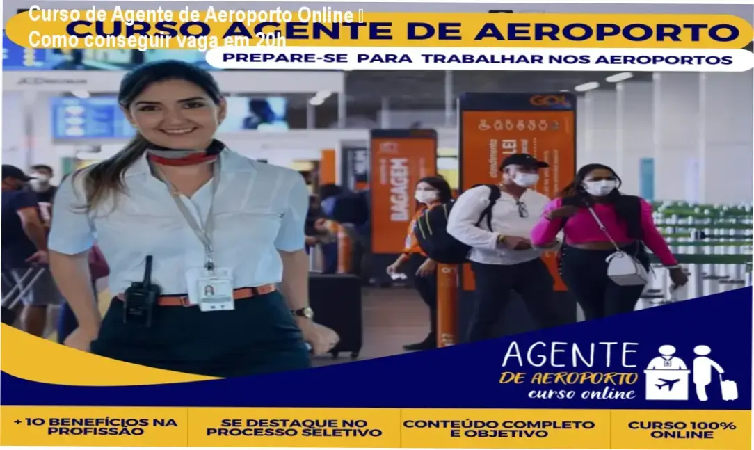 Curso de Agente de Aeroporto Priscila Loren – cronograma de 20 horas de carga horária
