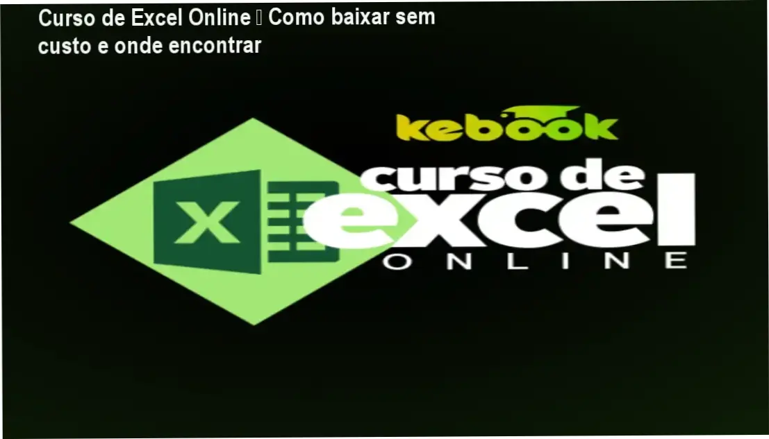 Tela do curso de Excel Online mostrando a página de download oficial