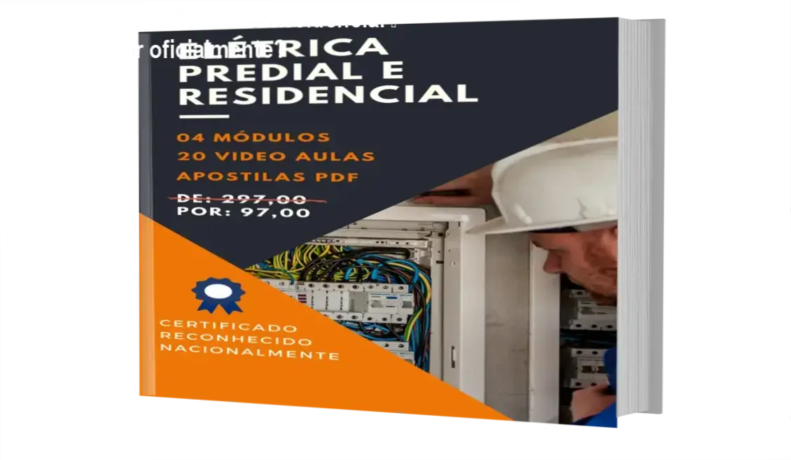 Tela do portal oficial mostrando o Curso Elétrica Predial e Residencial disponível para acesso