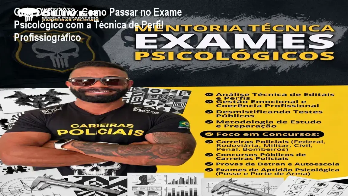 Guia Definitivo: Como Passar no Exame Psicológico com a Técnica de Perfil Profissiográfico 1 Imagem do curso de preparação para exames psicológicos destacando inteligência emocional e perfil profissiográfico