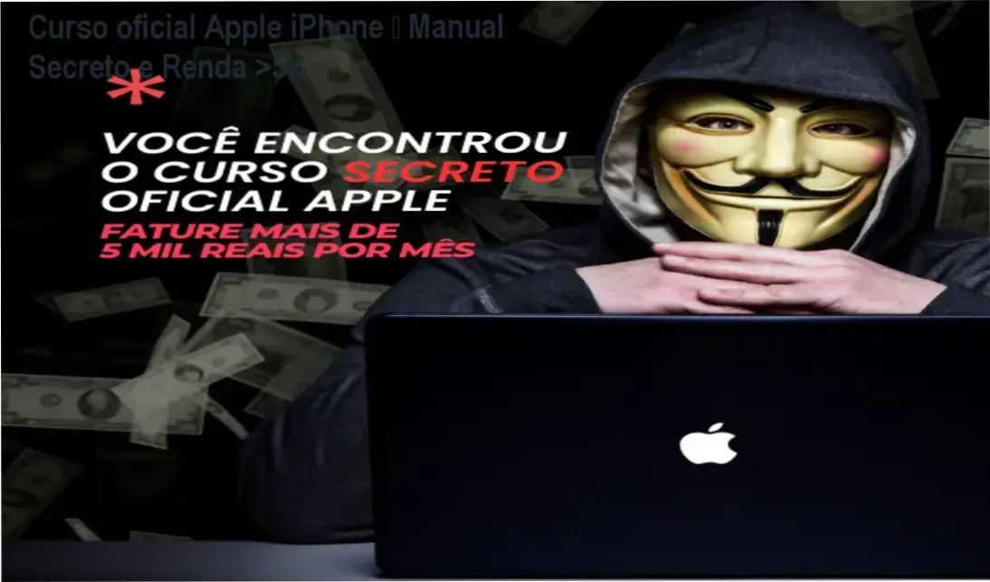 Imagem promocional do Curso oficial Apple para iPhone destacando o Manual Secreto
