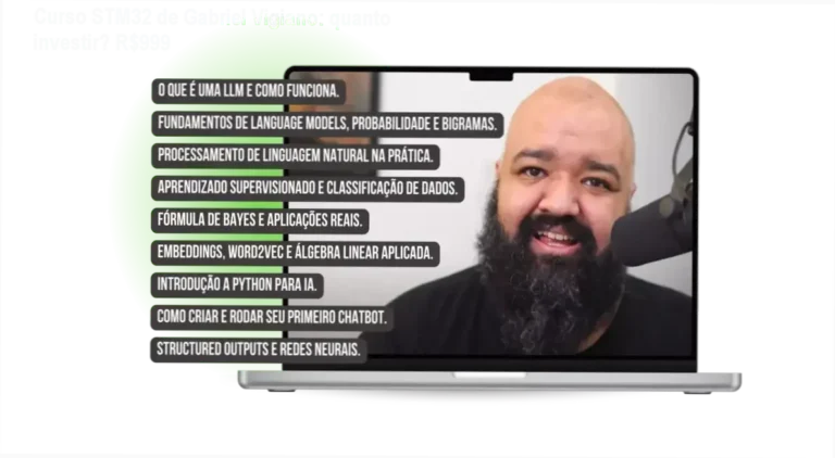Curso STM32 Gabriel Vigiano custo-benefício e valor percebido
