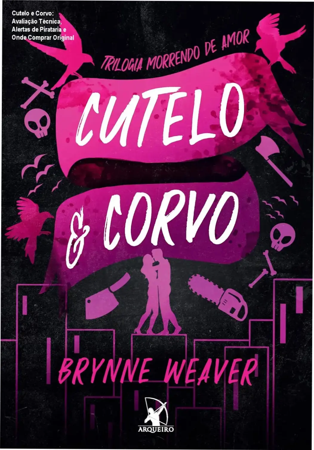 Capa do livro Cutelo e Corvo, trilogia Morrendo de Amor, mostrando o tema dark romance