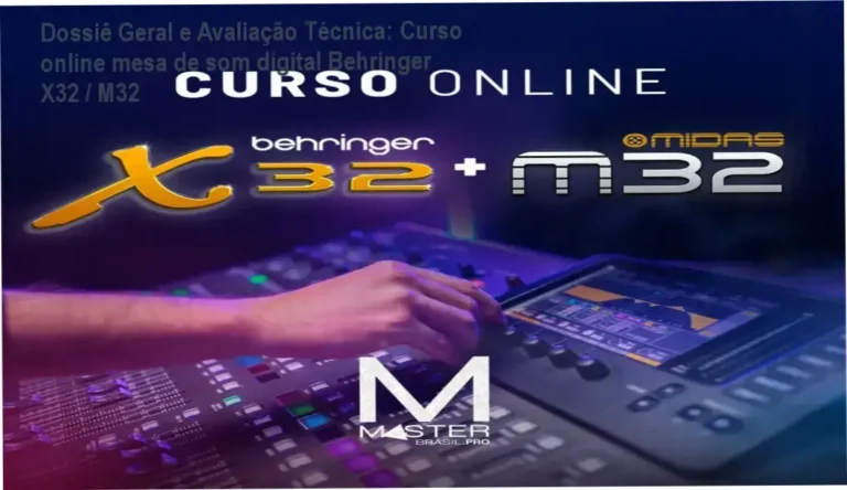Dossiê Geral e Avaliação Técnica: Curso online mesa de som digital Behringer X32 / M32 1 Gráfico de desempenho técnico do ecossistema Curso online mesa de som digital Behringer X32 / M32