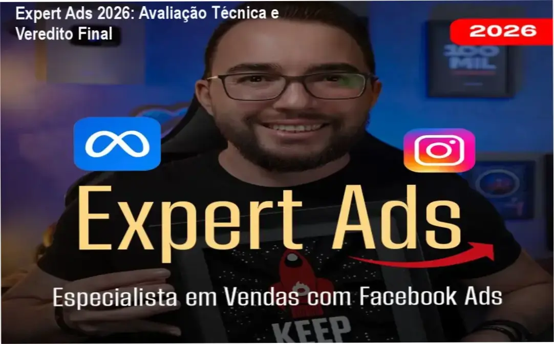 Capa do ebook Expert Ads 2026 mostrando estratégias de anúncios para negócios locais