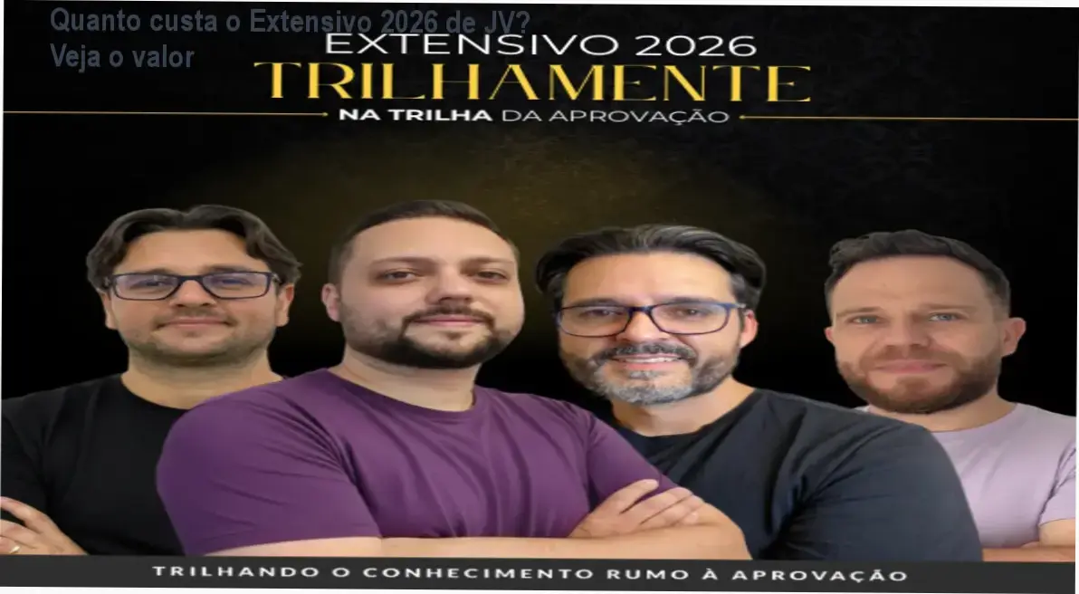 Extensivo 2026 Professor JV - custo‑benefício e valor percebido