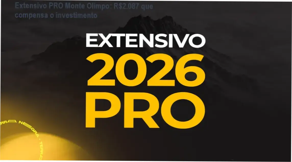 Extensivo PRO Monte Olimpo – garantia de reembolso de 7 dias