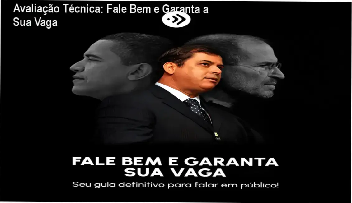 Curso online de oratória 'Fale Bem e Garanta a Sua Vaga' mostrando módulos de comunicação e controle emocional