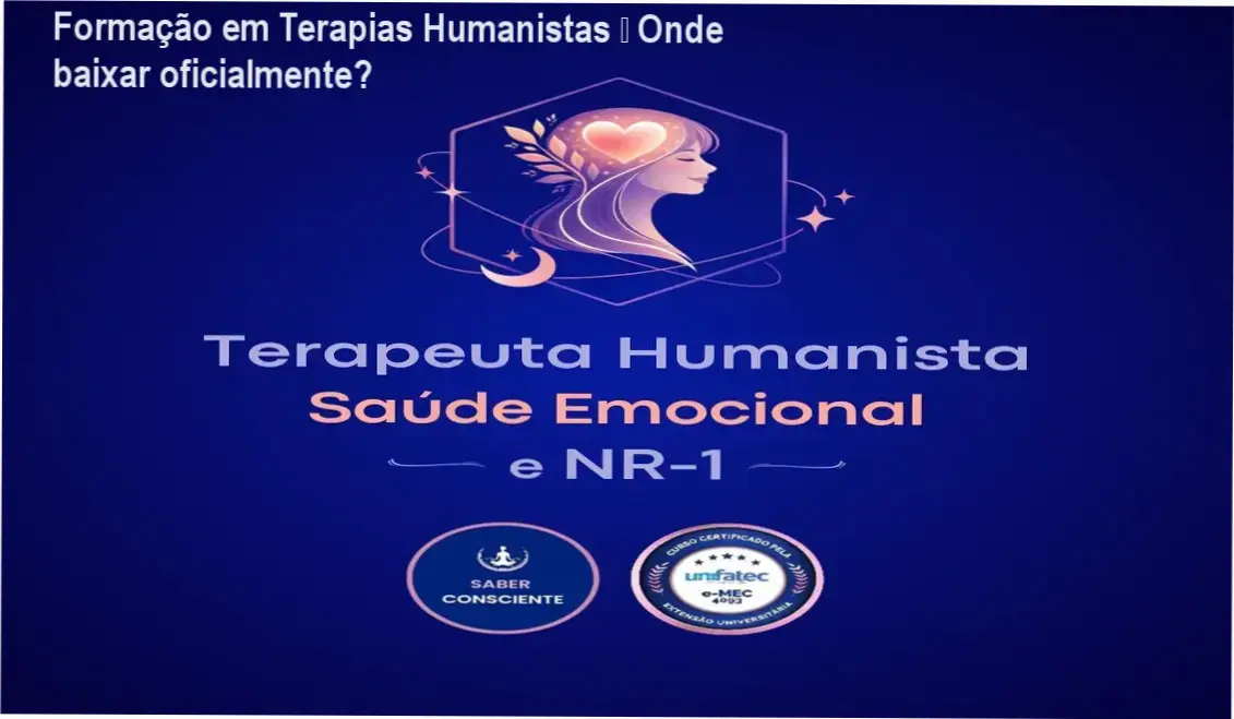 Tela mostrando a página oficial de download da Formação em Terapias Humanistas