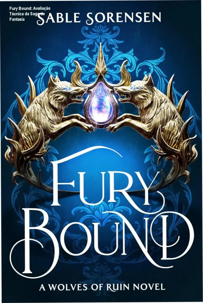 Fury Bound: Avaliação Técnica da Saga de Fantasia 13 Capa do eBook Fury Bound mostrando a rainha Meryn com seu lobo e o alfa Stark