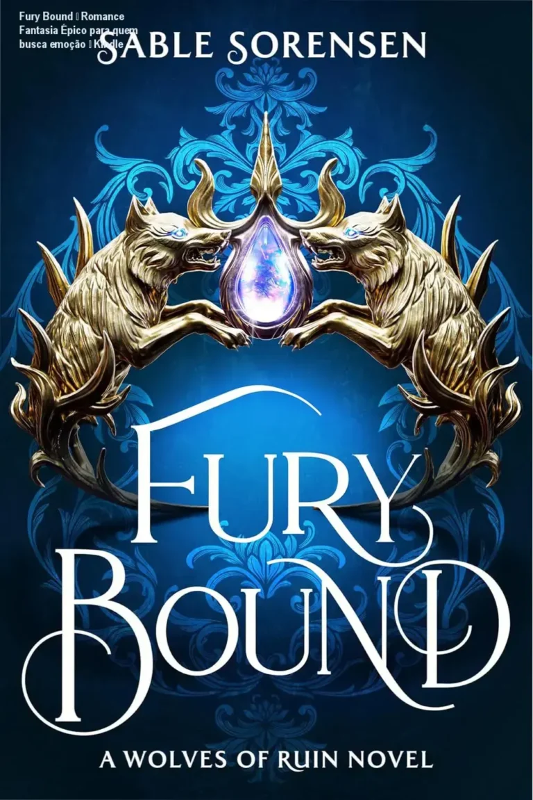 Capa do eBook Fury Bound, romance de fantasia sombria com direwolf e rainha em guerra