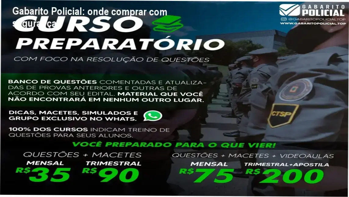 Gabarito Policial Paulo Ricardo Büttenbender cupom desconto