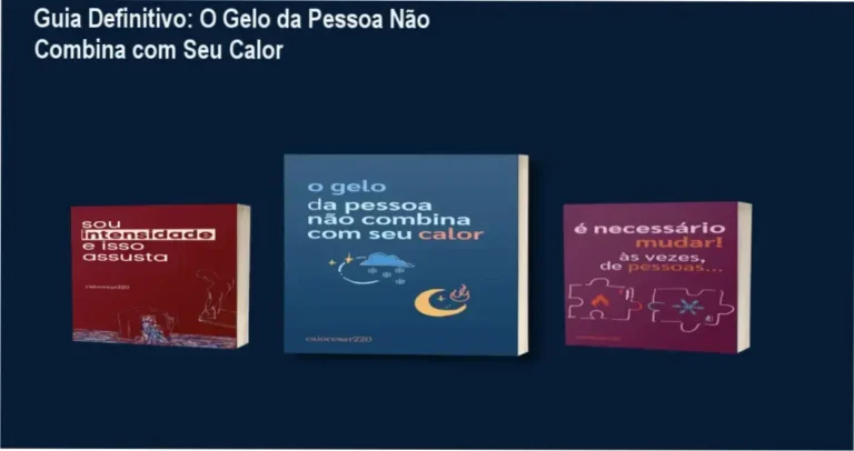 Capa do ebook 'O Gelo da Pessoa Não Combina com Seu Calor' + brinde de Caio César