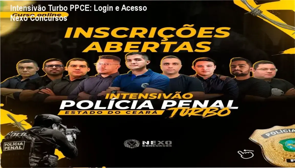 Intensivão Turbo Polícia Penal CE da Nexo Concursos – login na área de membros