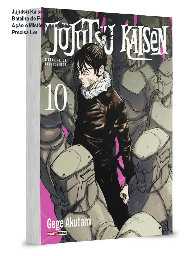 Capa do volume 10 de Jujutsu Kaisen – Batalha de Feiticeiros, com personagens em combate sobre o distrito de Shibuya