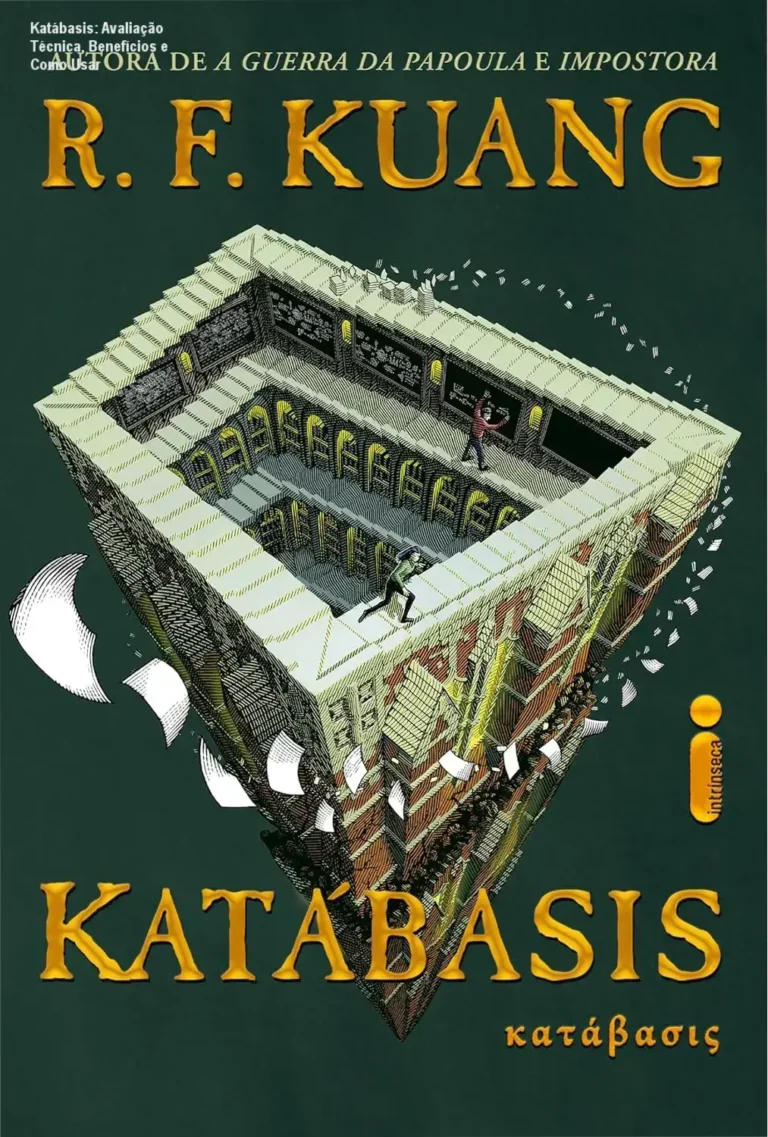 Capa do livro Katábasis de R.F. Kuang, destacando sua temática dark academia e magia analítica