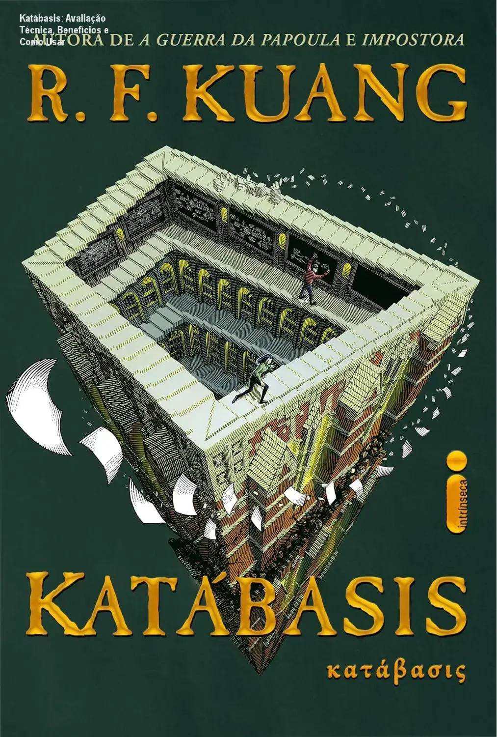 Katábasis: Avaliação Técnica, Benefícios e Como Usar 1 Capa do livro Katábasis de R.F. Kuang, destacando sua temática dark academia e magia analítica