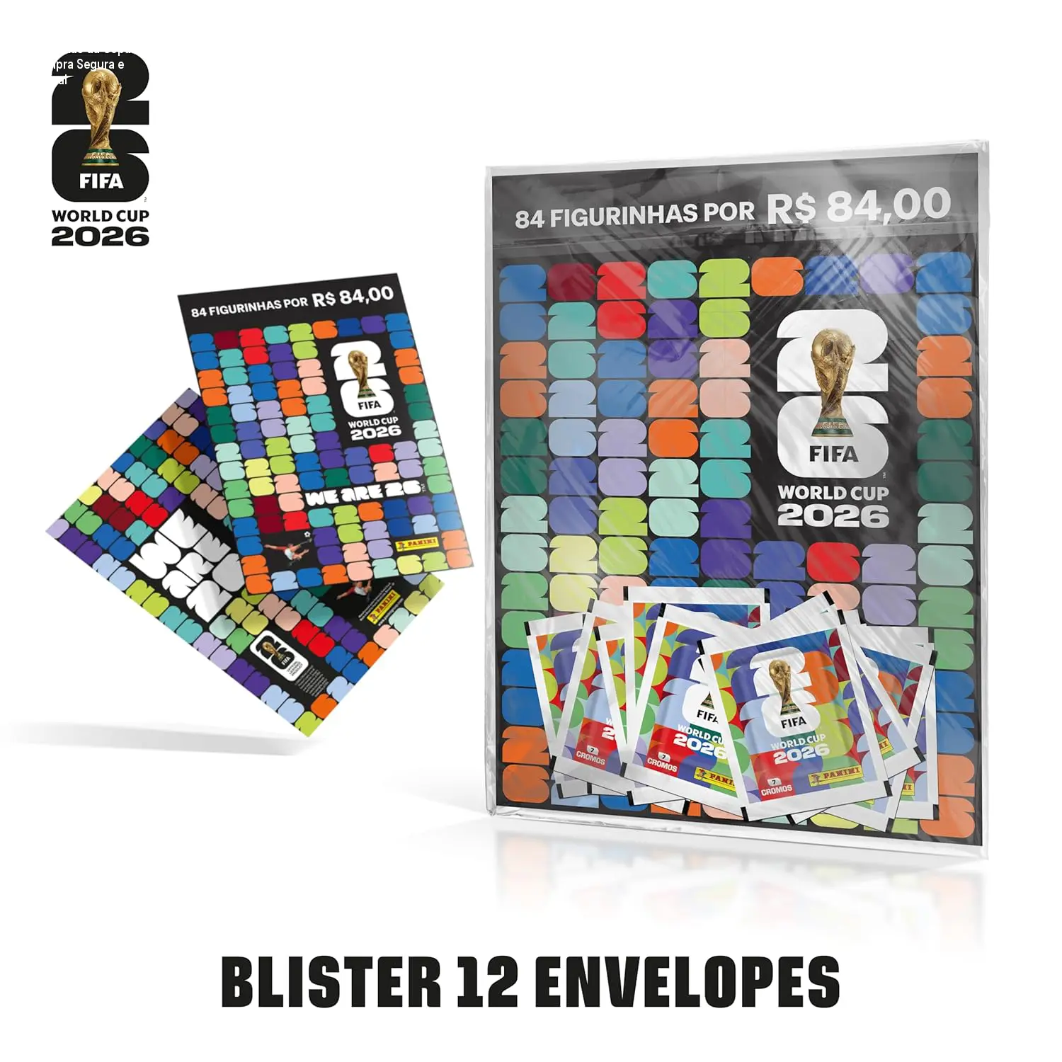 Kit 12 Envelopes de Figurinhas da Copa 2026™ – Compra Segura e Original 1 Kit 12 Envelopes de Figurinhas da Copa 2026™ – Compra Segura e Original