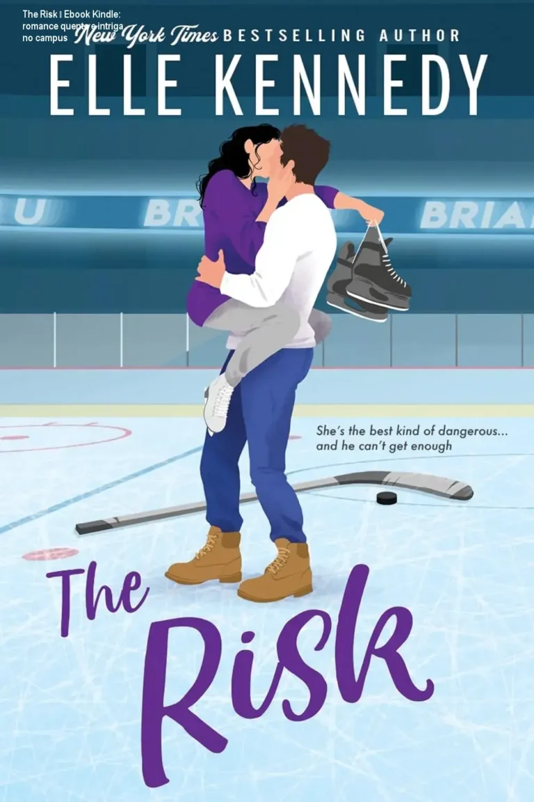 Capa do ebook The Risk (Briar U Book 2) de Elle Kennedy exibida em um mockup de leitura