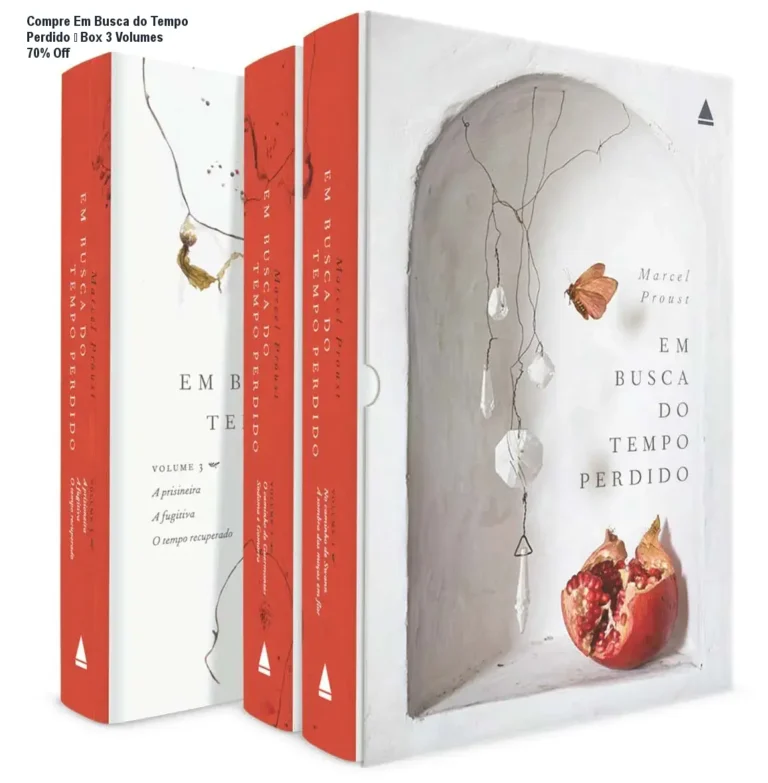 Compre Em Busca do Tempo Perdido – Box 3 Volumes 70% Off 18 Capa dura do box de 3 volumes de Em Busca do Tempo Perdido, destaque para a edição Nova Fronteira