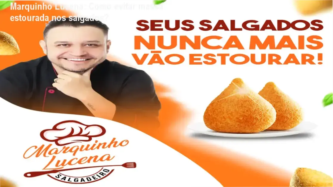 Marquinho Lucena apresentando técnicas de produção de salgados profissionais