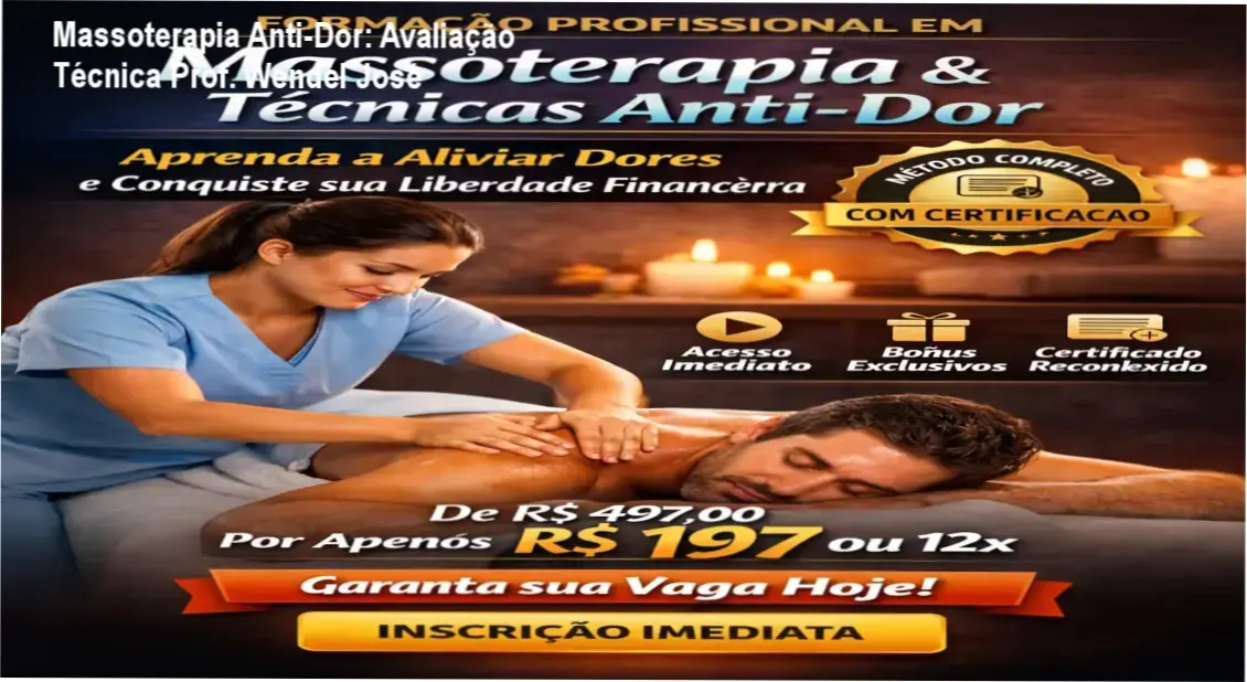 Massoterapia e Técnicas Anti-Dor Prof. Enf. Wendel José bastidores, funcionamento interno