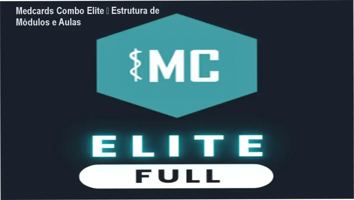 Medcards Combo Elite – módulos, aulas e conteúdo programático de flashcards adaptativos