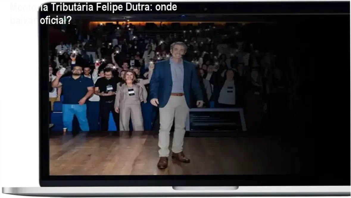 Tela mostrando a página oficial para download da Mentoria Tributária Felipe Dutra