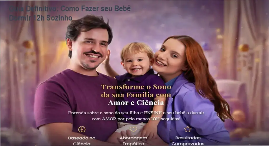 Ilustração do método gentil do curso Mestres do Soninho mostrando bebê dormindo tranquilo no berço