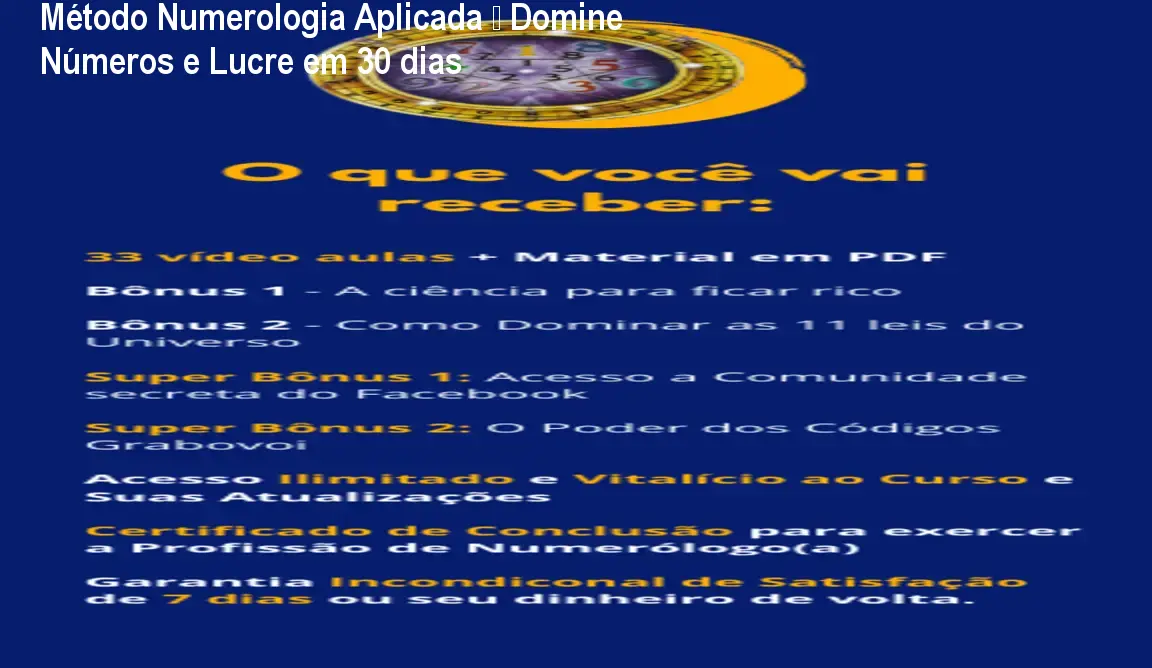 Método Numerologia Aplicada – Domine Números e Lucre em 30 dias 1 Método Numerologia Aplicada – Domine Números e Lucre em 30 dias