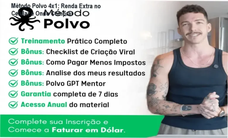 Método Polvo 4x1: Renda Extra no Celular e Onde Comprar 15 Método Polvo 4x1 promoção – tela do curso mostrando ganhos pelo celular