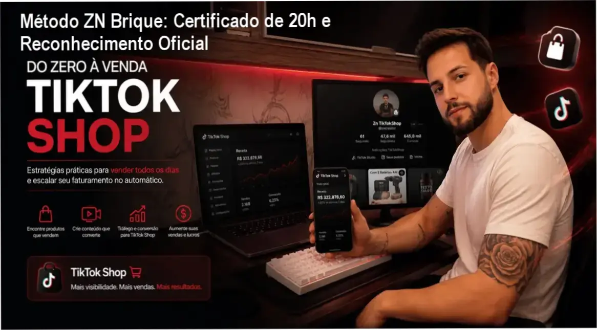Método ZN Brique certificado de 20 horas, reconhecimento oficial da formação