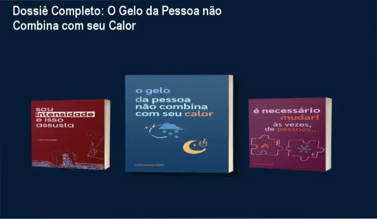 Dossiê Completo: O Gelo da Pessoa não Combina com seu Calor 19 Capa do combo O Gelo da Pessoa não combina com seu calor + Sou intensidade e isso assusta, destacando o comparativo entre frio emocional e intensidade