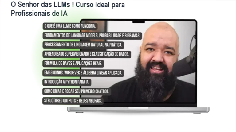 O Senhor das LLMs – Curso Ideal para Profissionais de IA 5 O Senhor das LLMs de Caio Gomes – investimento R$49,90/mês
