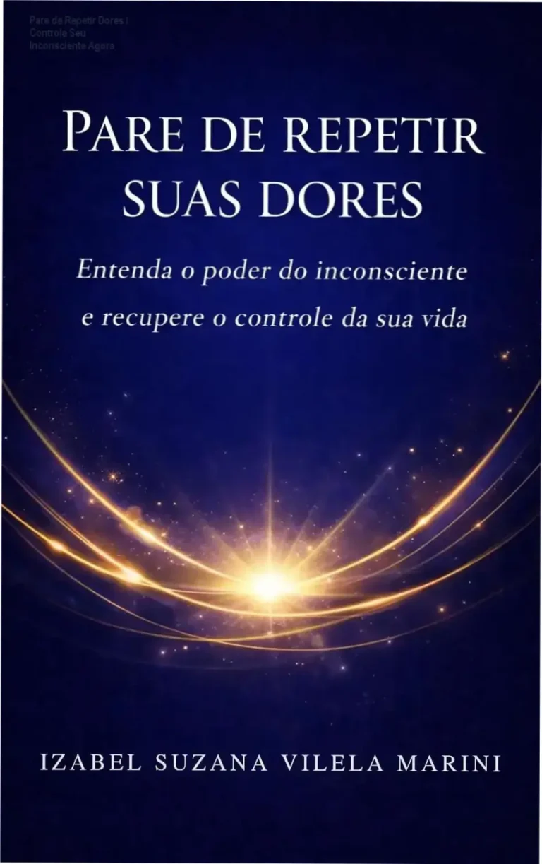 Pare de Repetir Dores – Controle Seu Inconsciente Agora 3 Ilustração mostrando mente liberando dores recorrentes e retomando controle consciente