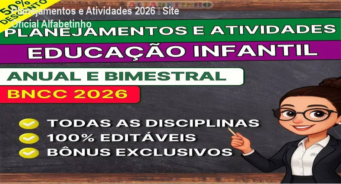 Planejamentos e Atividades 2026 Alfabetinho página oficial