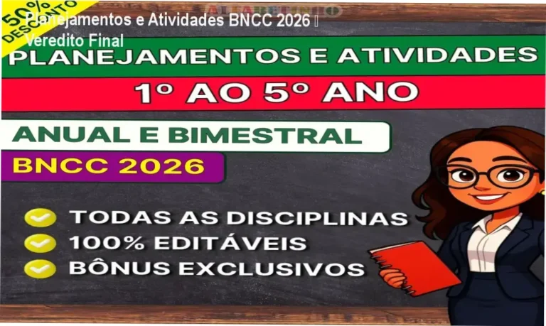 Planejamentos e Atividades BNCC 2026 conclusão e recomendação de compra